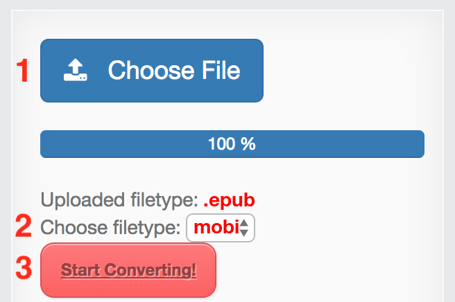 How to convert EPUB files online to MOBI